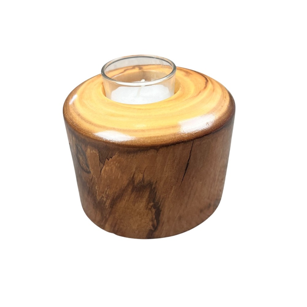 Original Aspen Handmade Wood Candle Holder Rustic Tea Light Votive USA Made